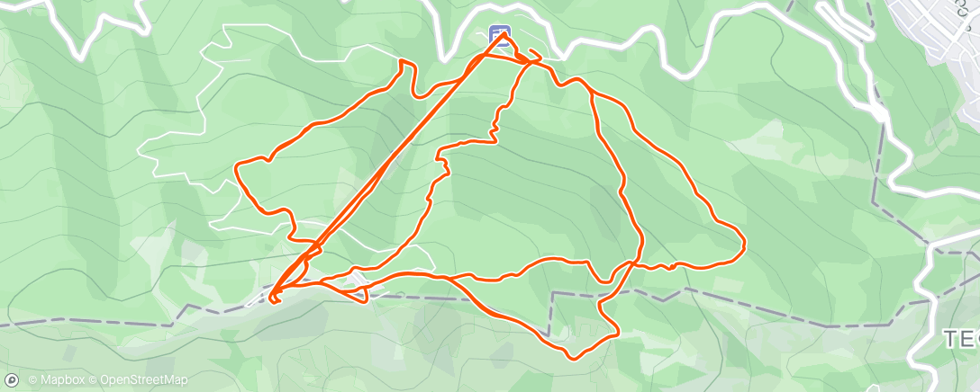 Map of the activity, Vodno Mountain Bike Ride
