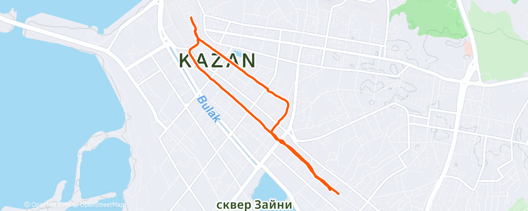 Map of the activity, Утренний забег