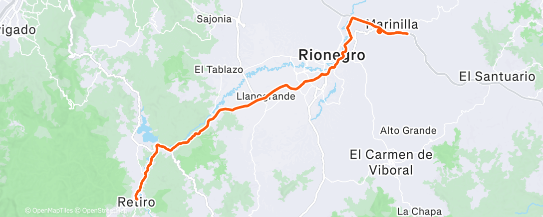 Карта физической активности (Morning Ride)