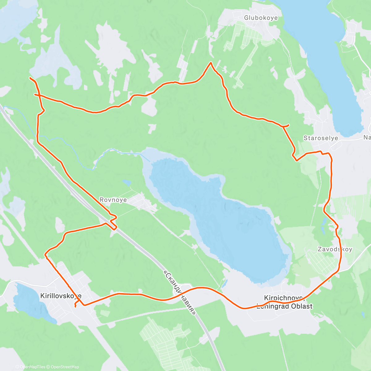 Map of the activity, Вокруг Большого Кирилловского озера