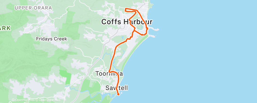 Map of the activity, Morning Ride