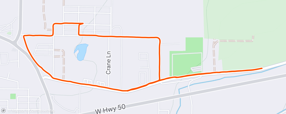Map of the activity, Morning Run
