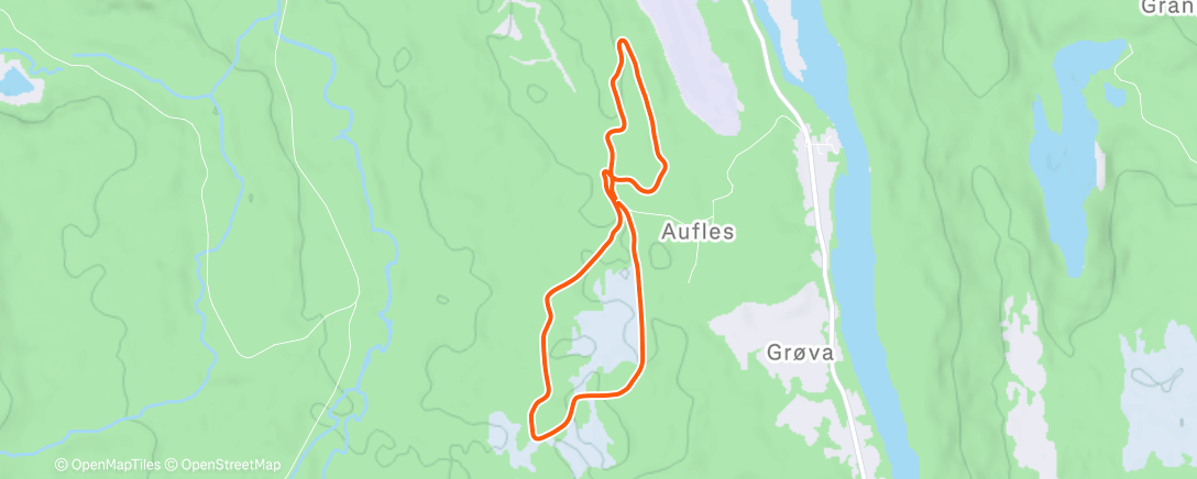 Map of the activity, Evening Nordic Ski