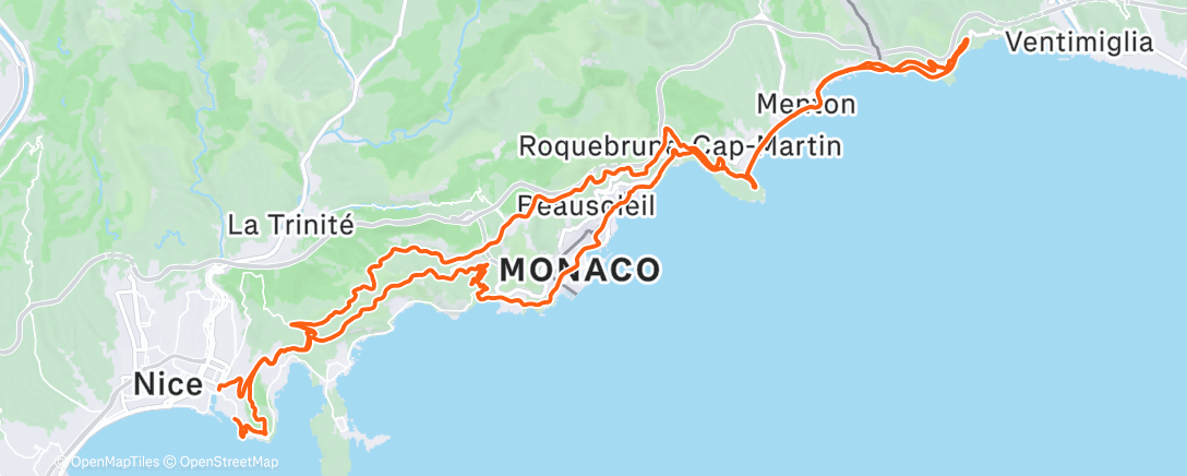 Map of the activity, Morning Ride