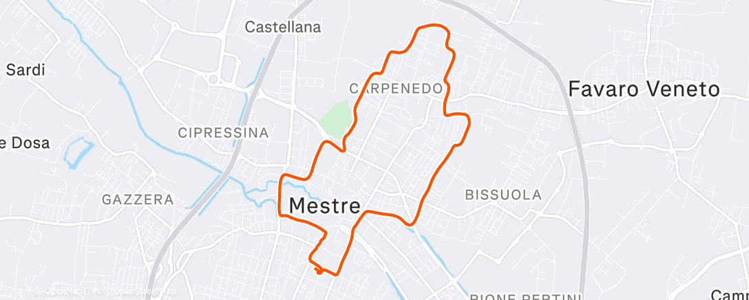 Map of the activity, Morning Run