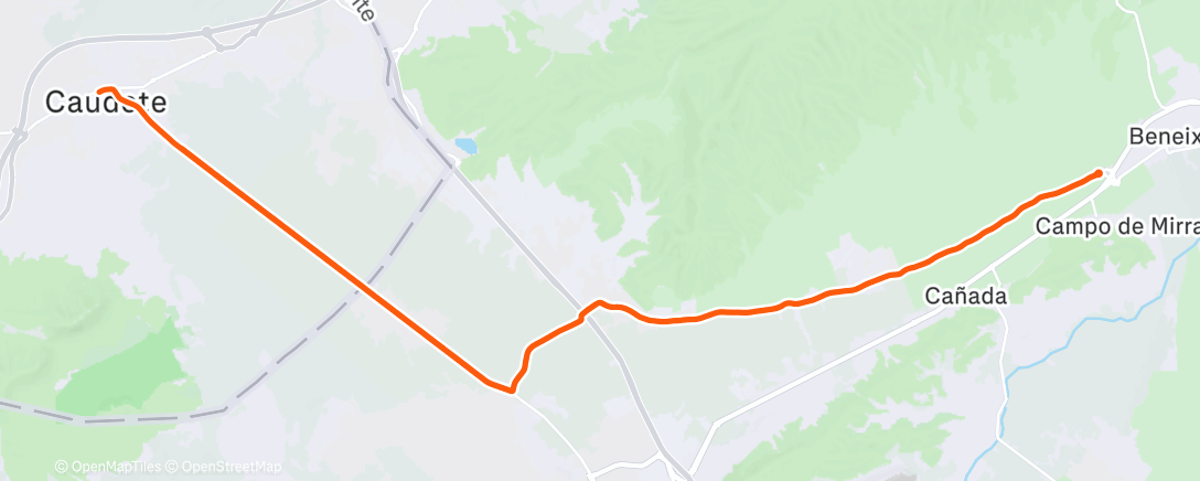 Map of the activity, Bicicleta por la mañana