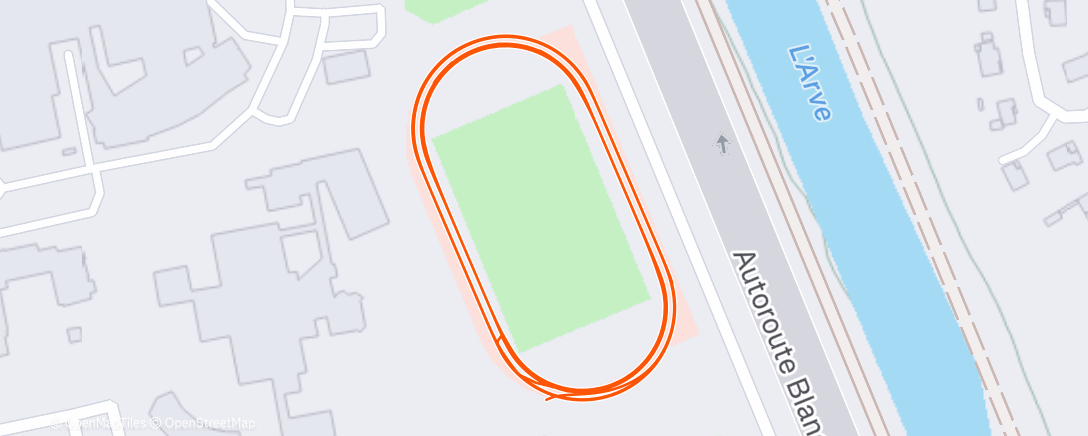 Mappa dell'attività Course à pied dans l'après-midi