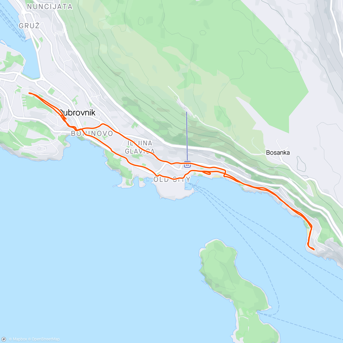 Mapa de la actividad (Nothing Flat in Dubrovnik!)