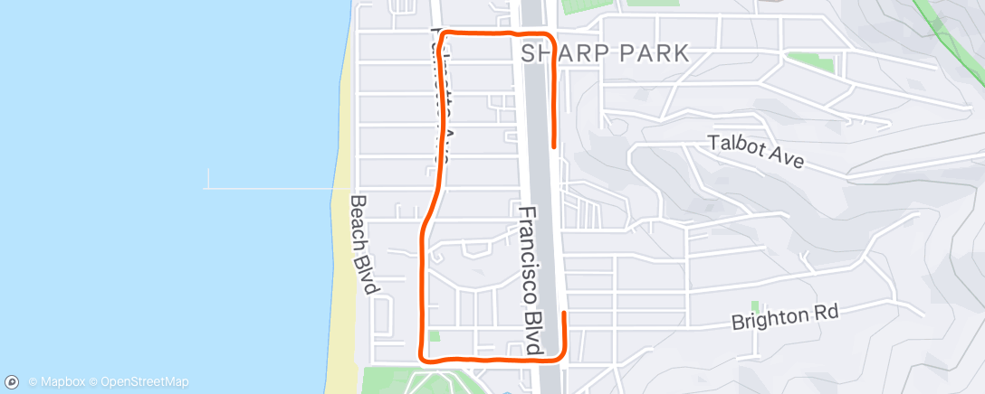 Map of the activity, Night Run