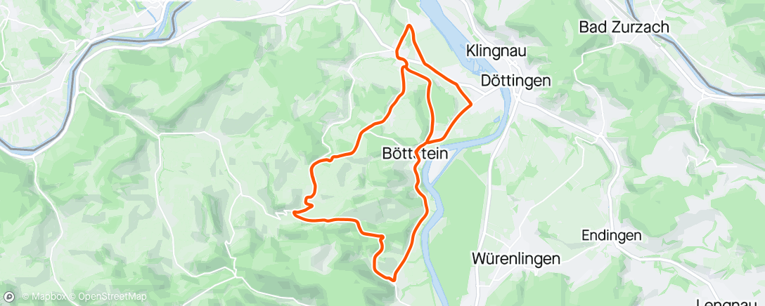 Map of the activity, GP Gippingen 🇨🇭