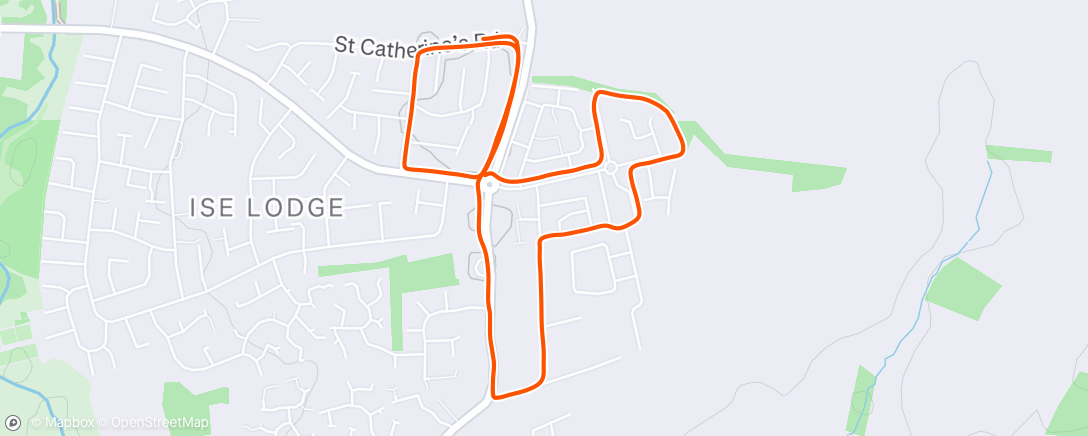 Map of the activity, Evening Run