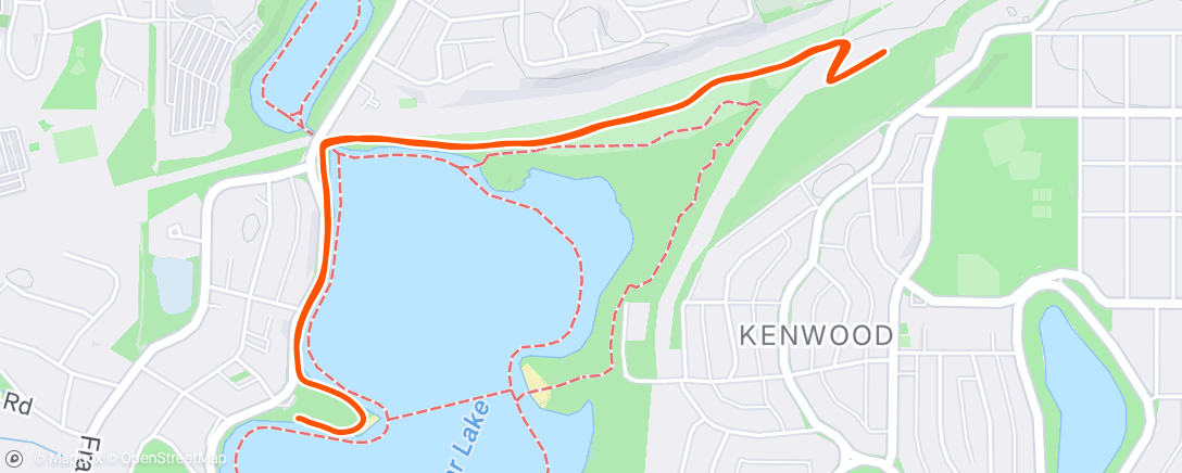 Map of the activity, Cedar lake walk