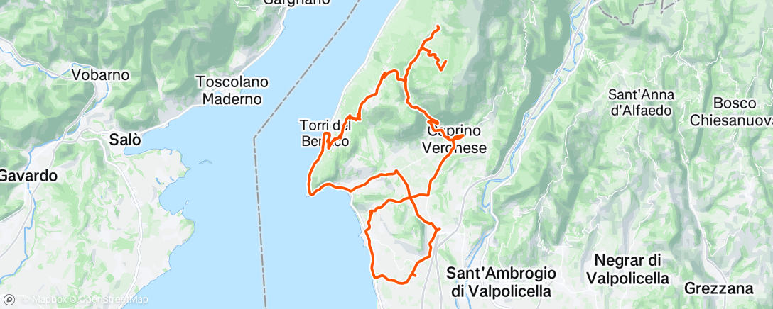 Map of the activity, Pedalata mattutina