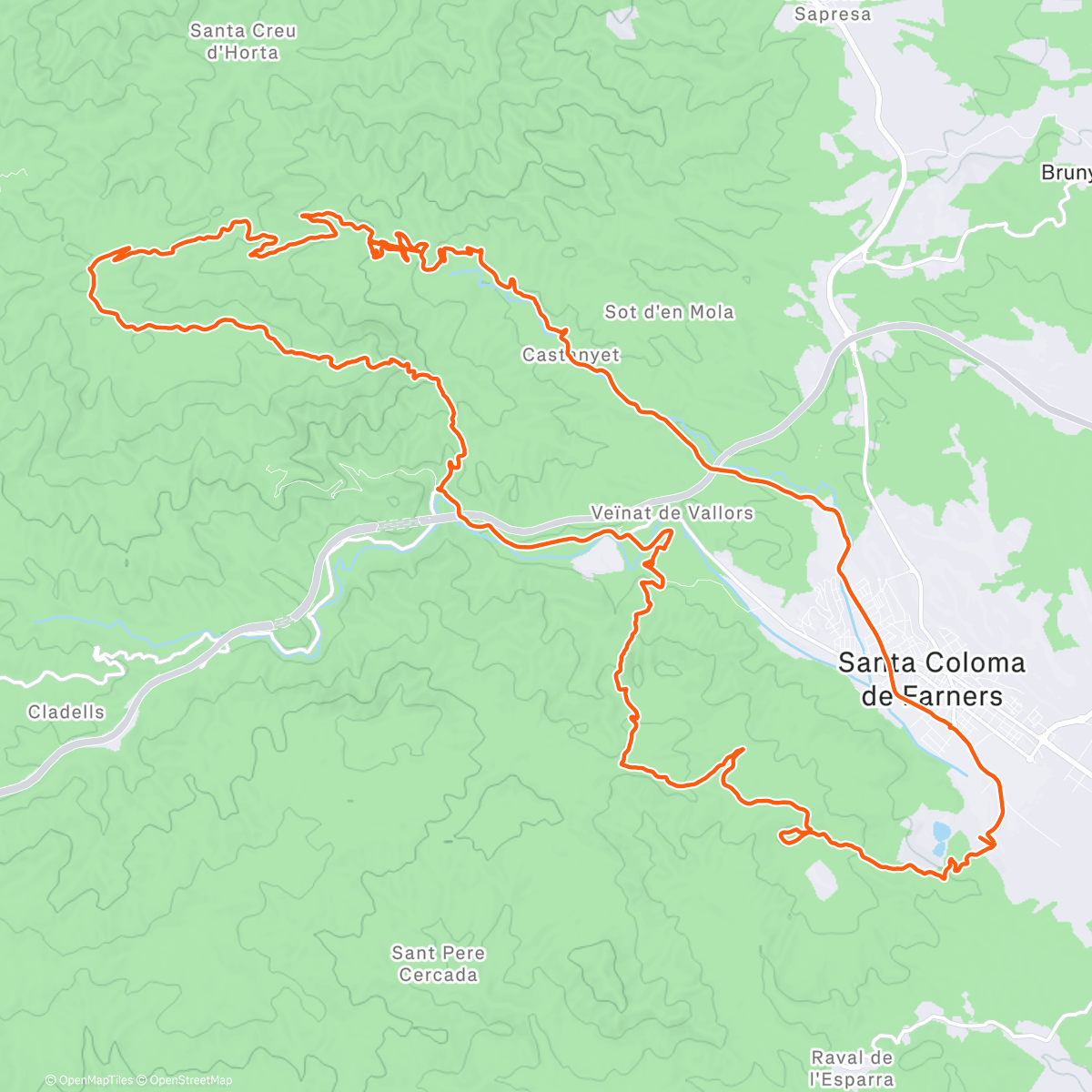 Map of the activity, Trona del rei i Spiderman