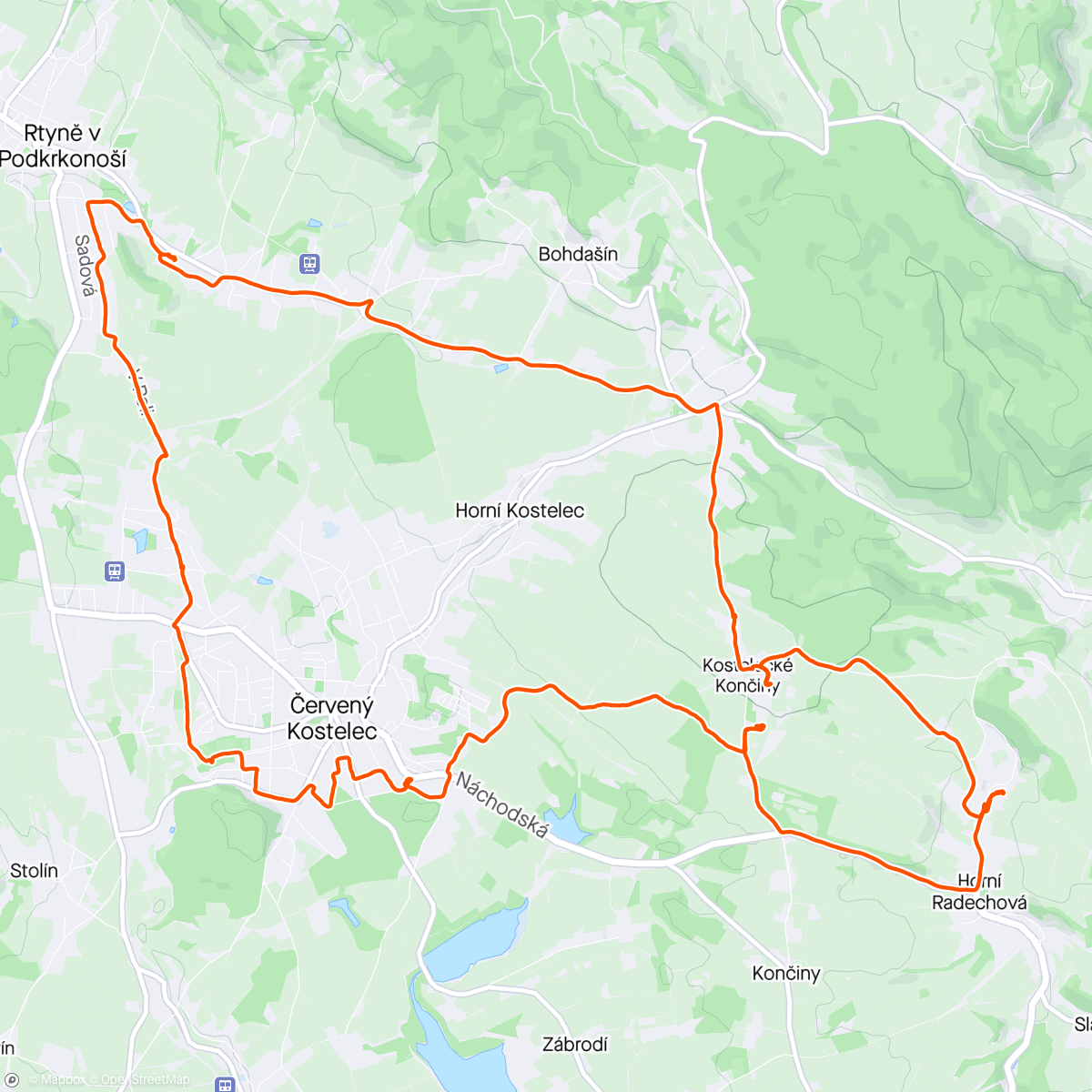 Map of the activity, Lundi de Pâques à vélo