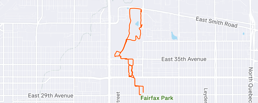 Map of the activity, Lunch Run