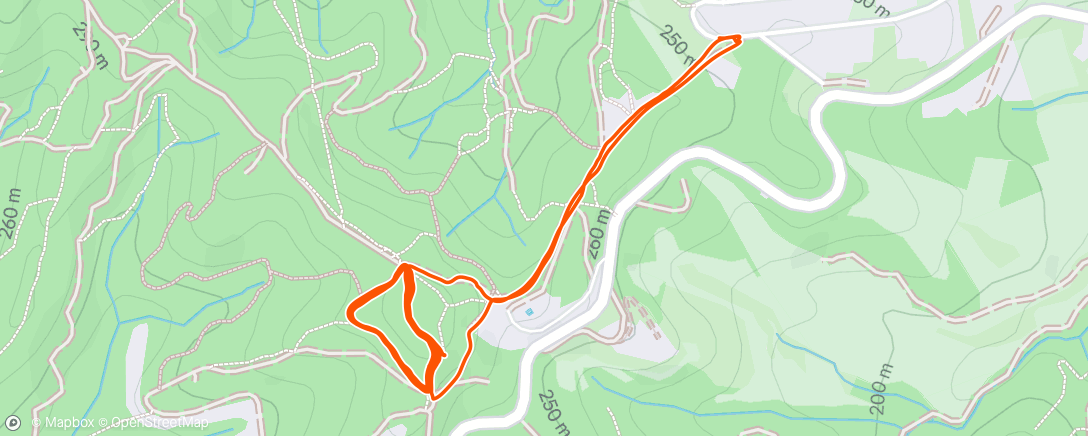 Mapa de la actividad, Vuelta en bicicleta de montaña vespertina