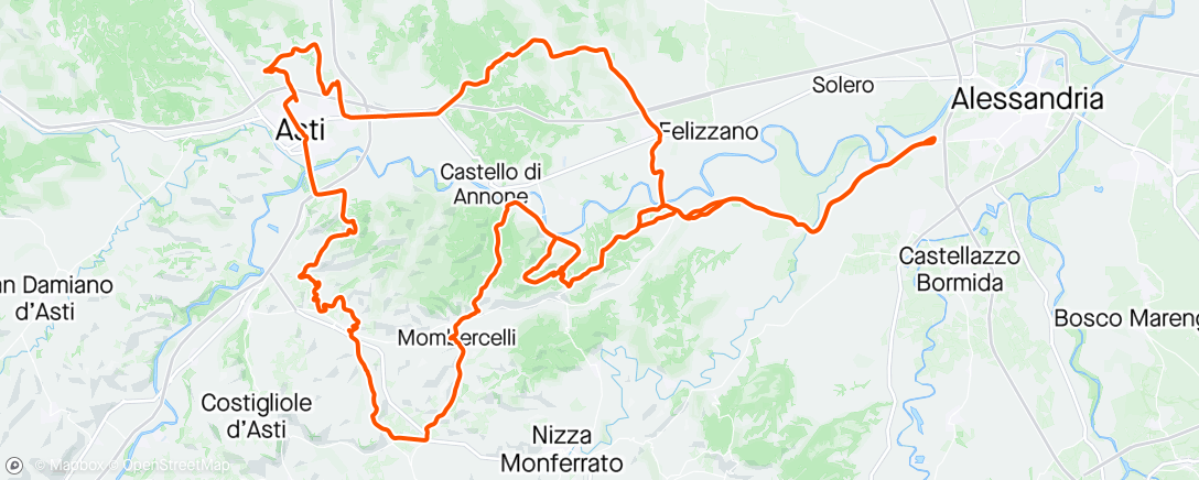 Map of the activity, GIRO BICI STRADA DISCO