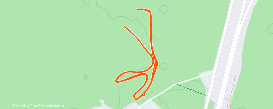 Map of the activity, Северный лыжный заезд (ночь)