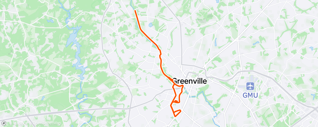 Map of the activity, Dads day run