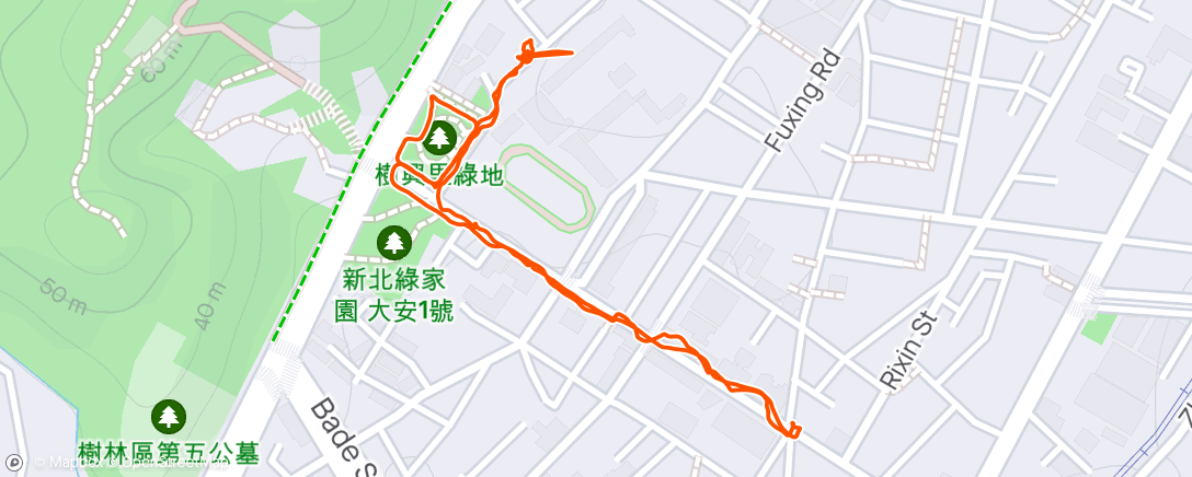 「晨間跑步」活動的地圖