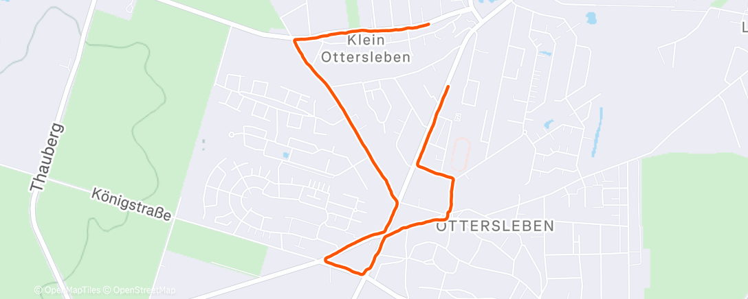 Map of the activity, Lauf am Morgen