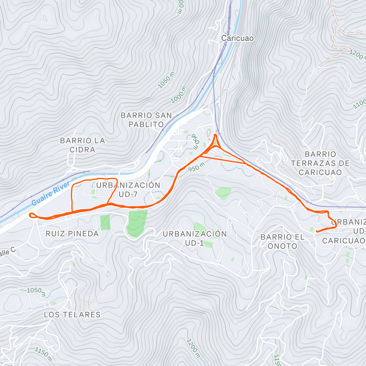 Map of the activity, Ombligo de Semana