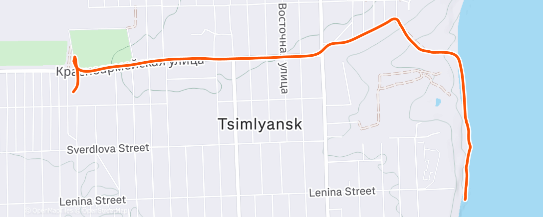 Map of the activity, Morning Run