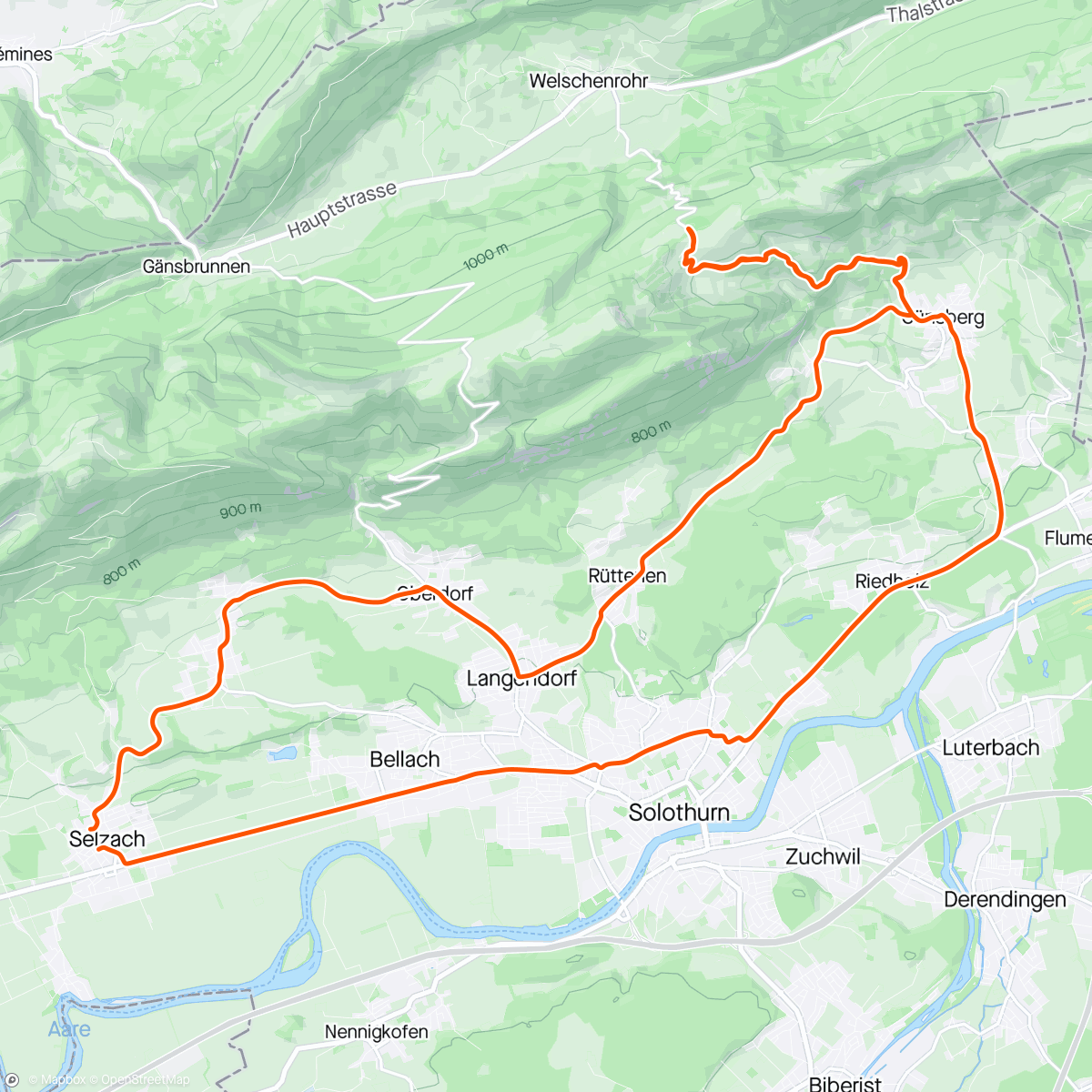 Map of the activity, Balmberg