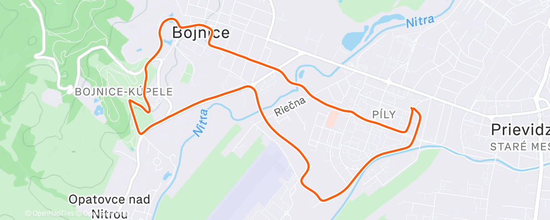 Map of the activity, Morning Run