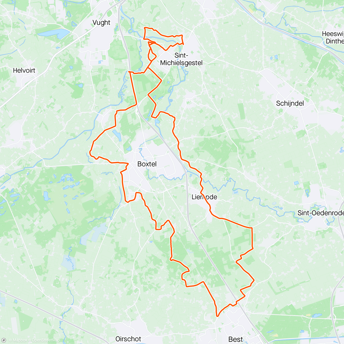 Map of the activity, Brabantse strade bianche