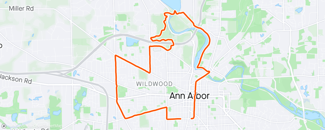 Карта физической активности (Ann Arbor / Ann Arbor, Barton Nature Area)