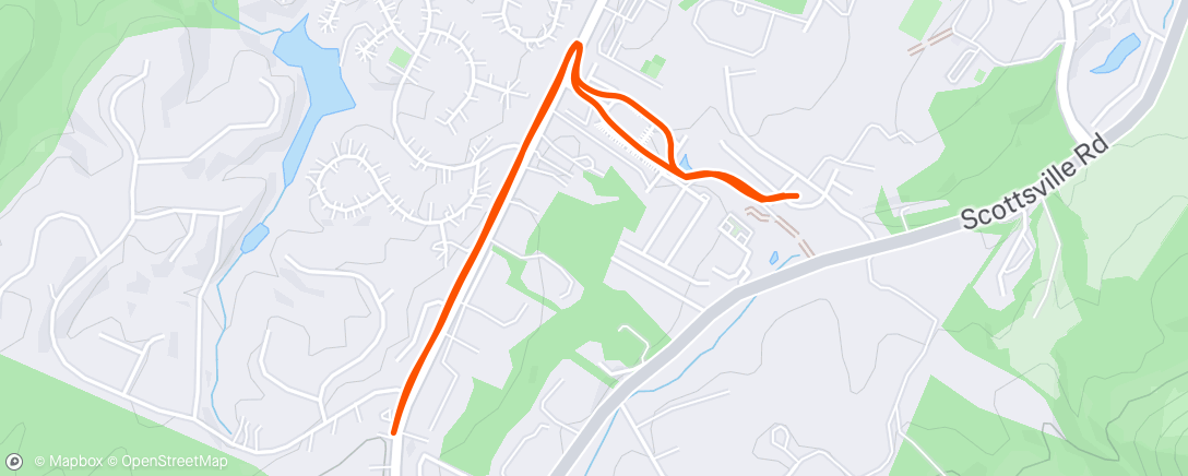 Map of the activity, Evening Run