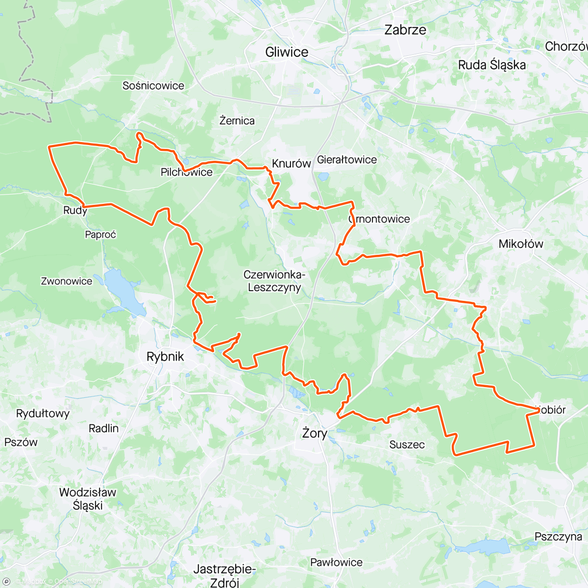Map of the activity, Szutry Śląskie Rybnik 🏆