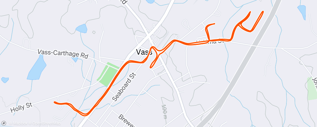 Map of the activity, Evening Run