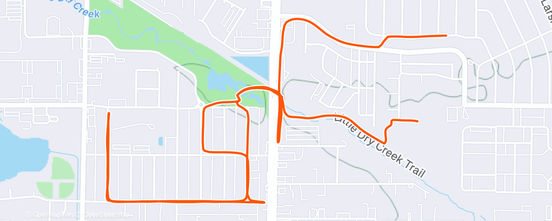 Map of the activity, Afternoon Run