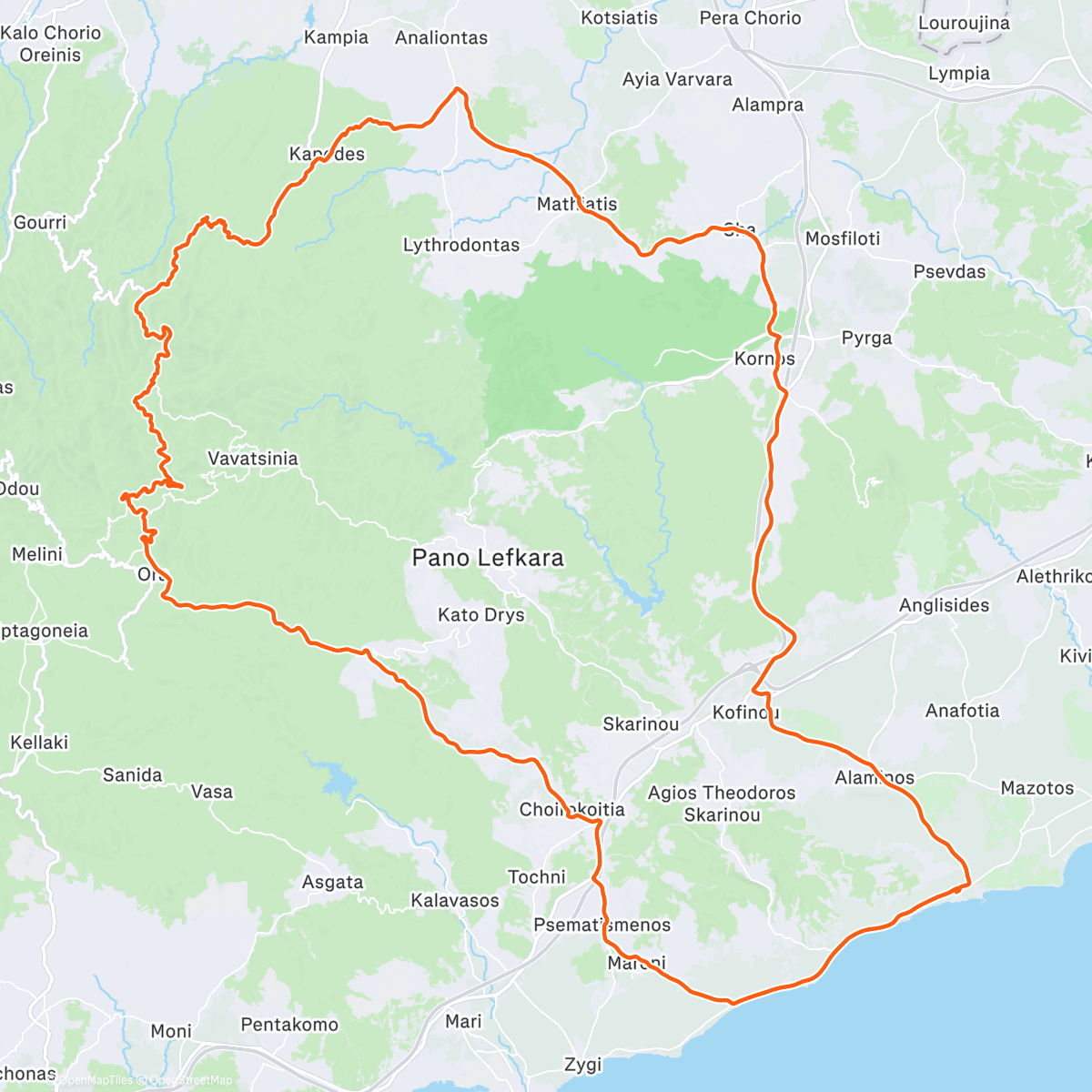 Map of the activity, Fahrt am Morgen