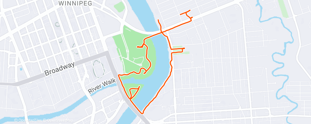 Map of the activity, Afternoon Walk