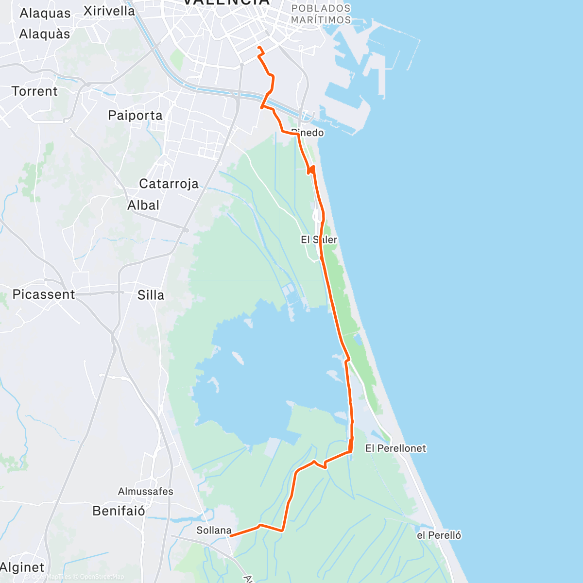 Map of the activity, Sollana navideño