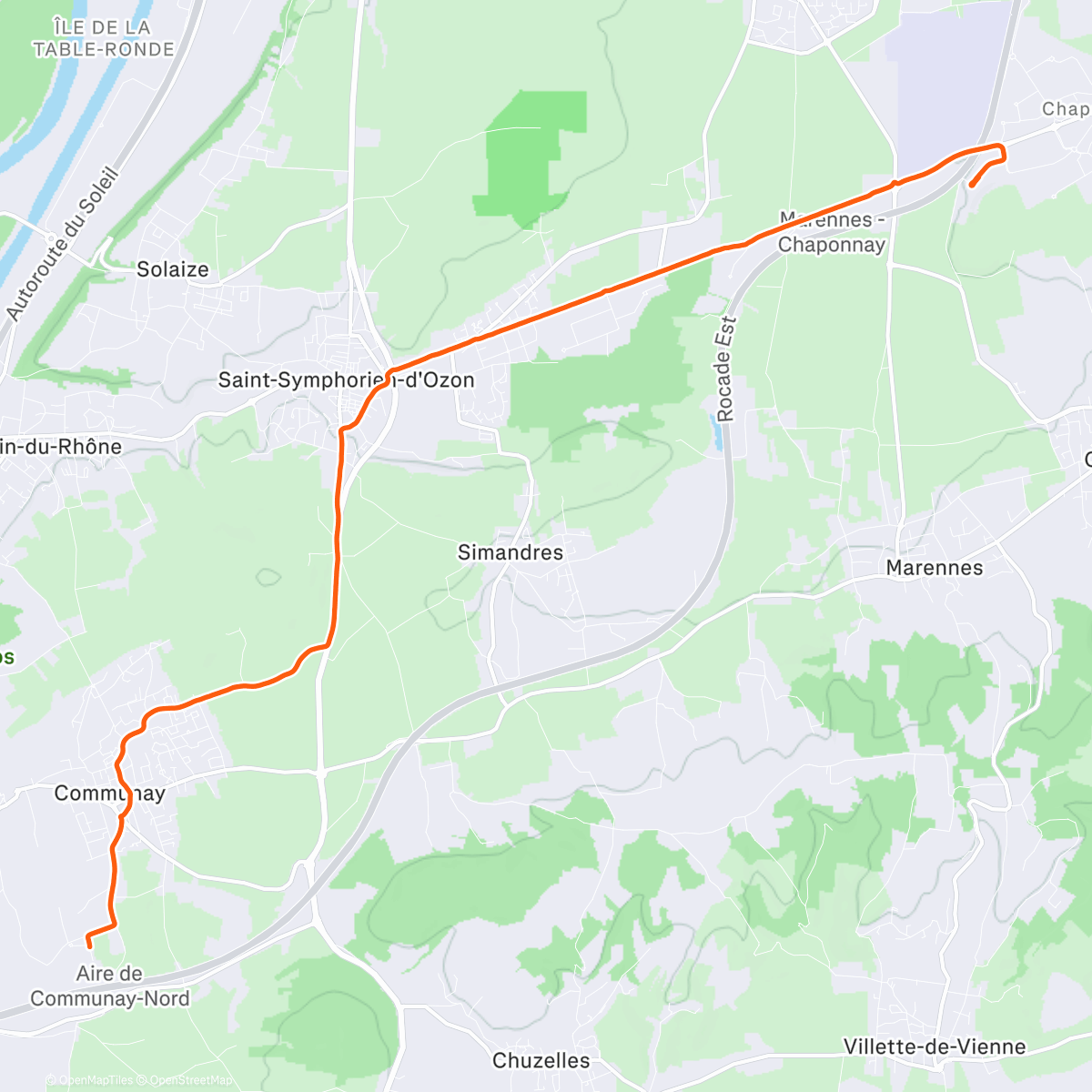 Map of the activity, Trail 🏃‍♀️ pour se réchauffer …