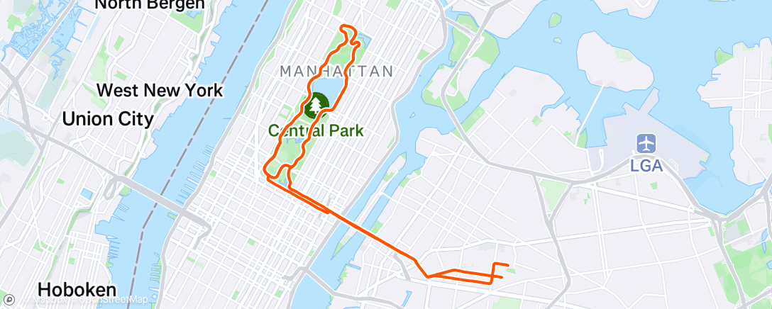 Map of the activity, Evening Ride