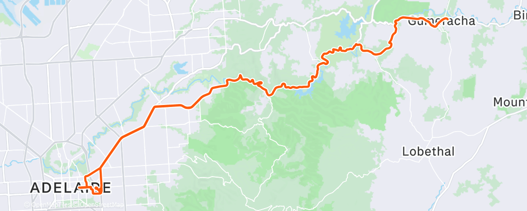 Map of the activity, Cyclisme