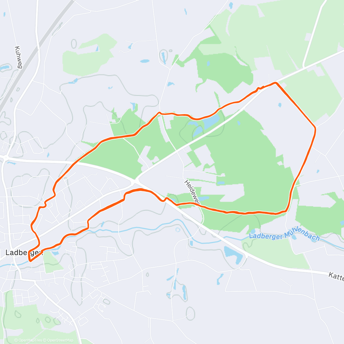 Map of the activity, 37. Ladbergen Weihnachts-Marathon 🥇