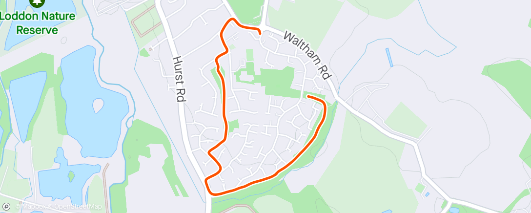 Map of the activity, Dog Walk for April run/walk challenge