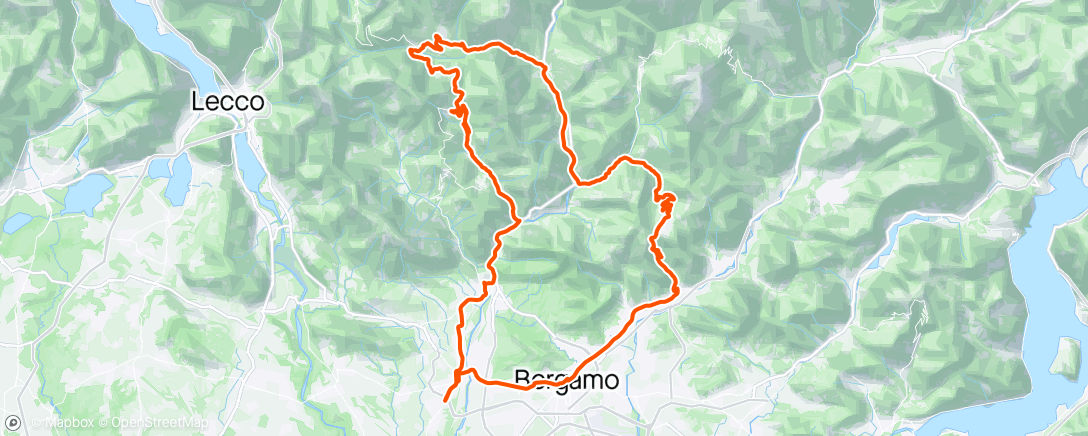 Map of the activity, Valle Taleggio - Selvino