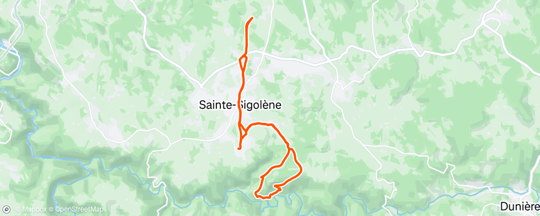 Map of the activity, Sortie vélo dans l'après-midi