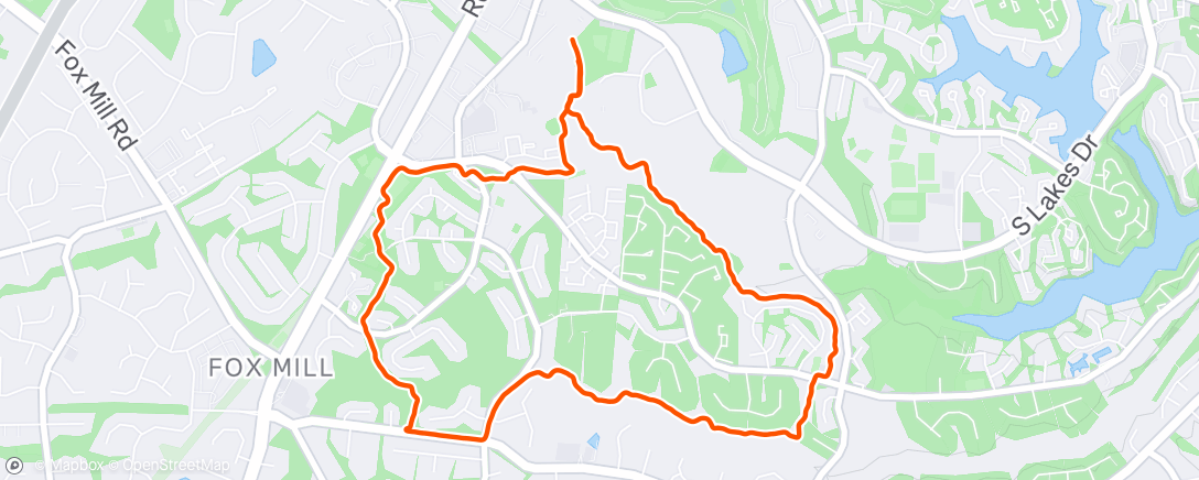 Map of the activity, Morning Run