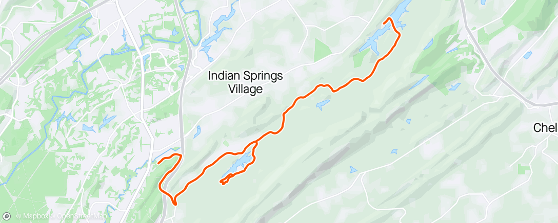 Map of the activity, OM road ride