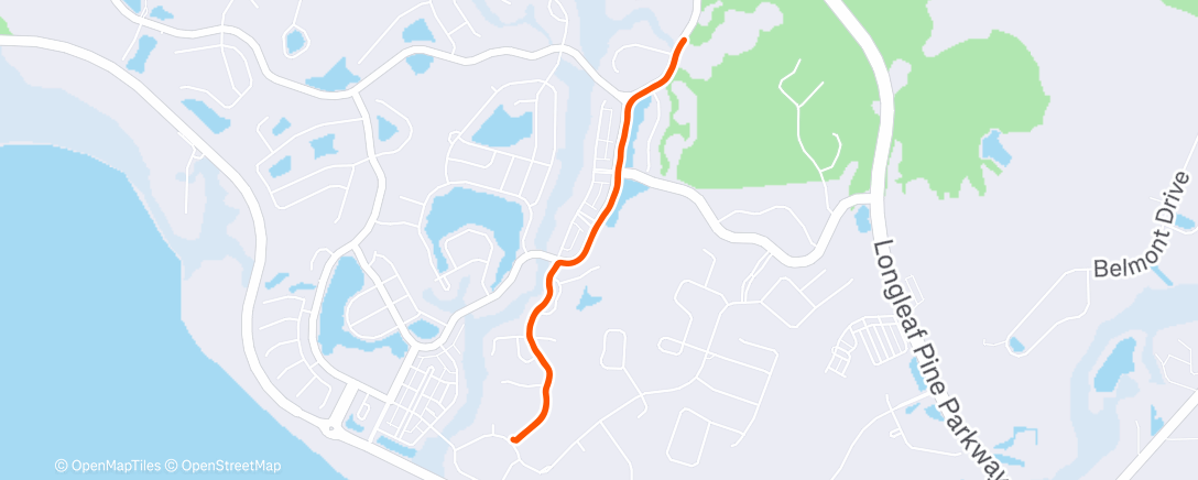 Map of the activity, Morning Run
