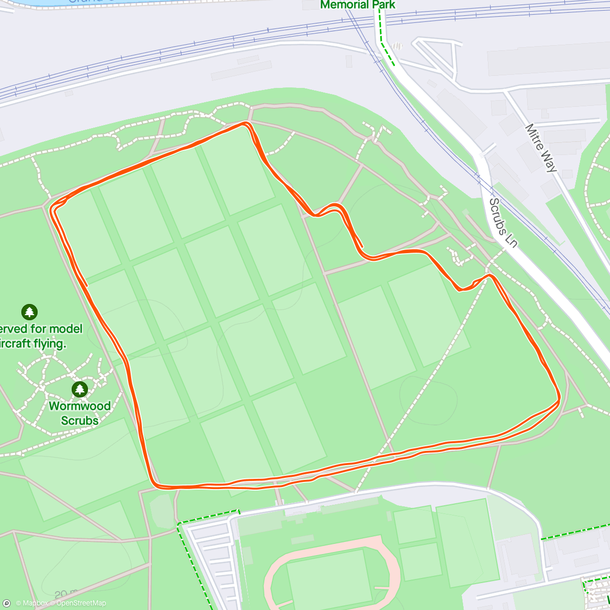 Map of the activity, Parkrun #3